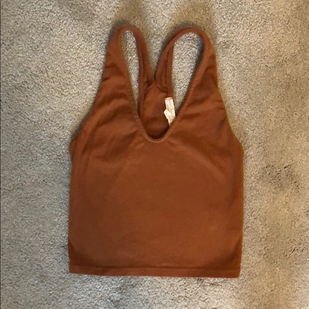Brown cropped top
